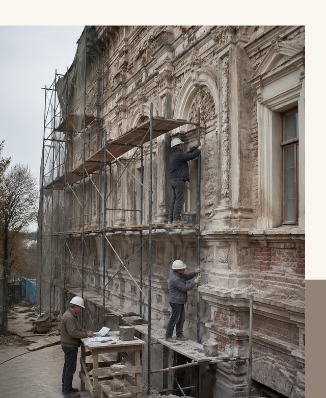 Реставрация объектов культурного наследия под ключ в Зеленокумске